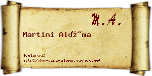 Martini Alóma névjegykártya